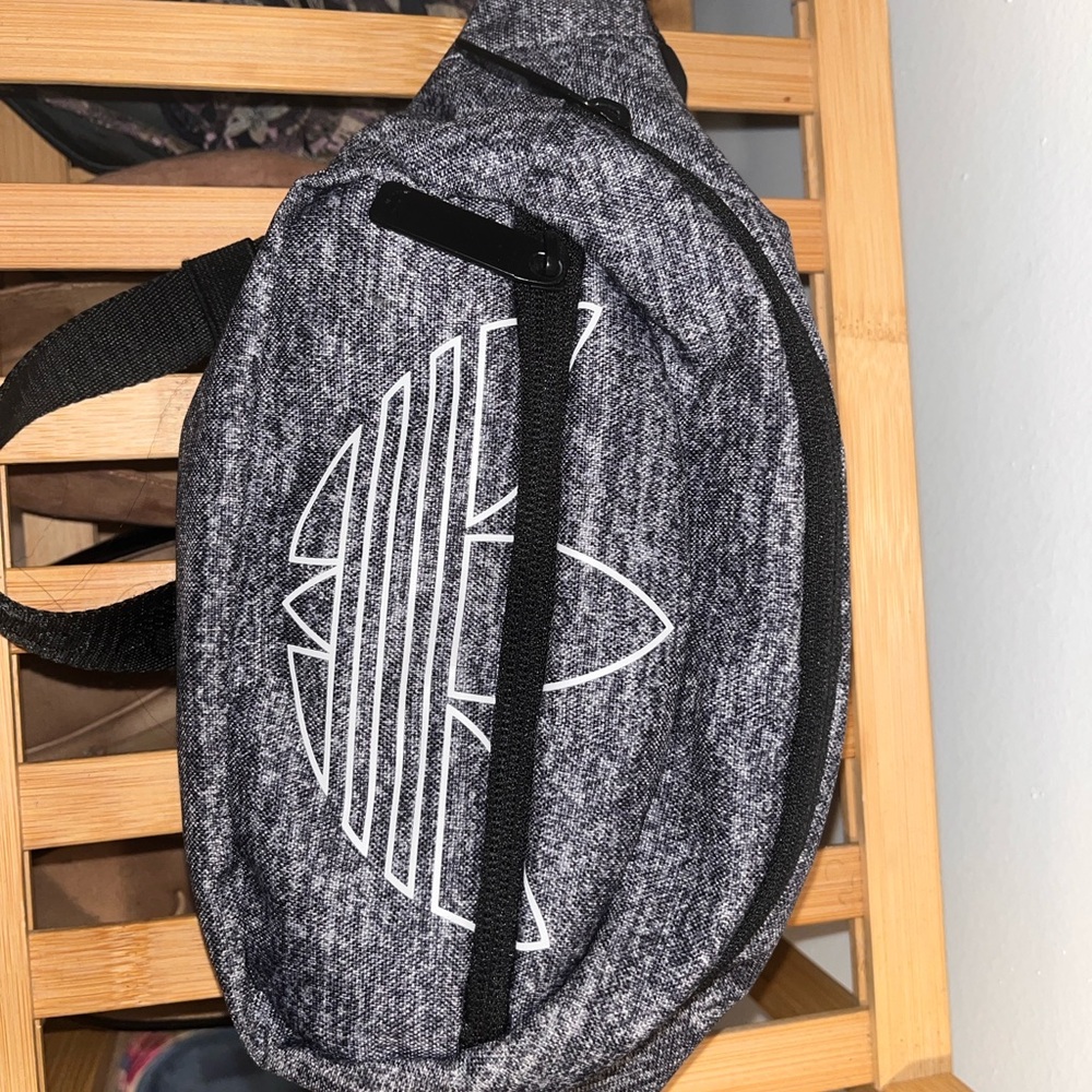 Adidas Gray and Black Fanny pack with Sporty Design